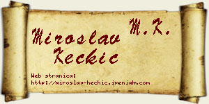 Miroslav Kečkić vizit kartica